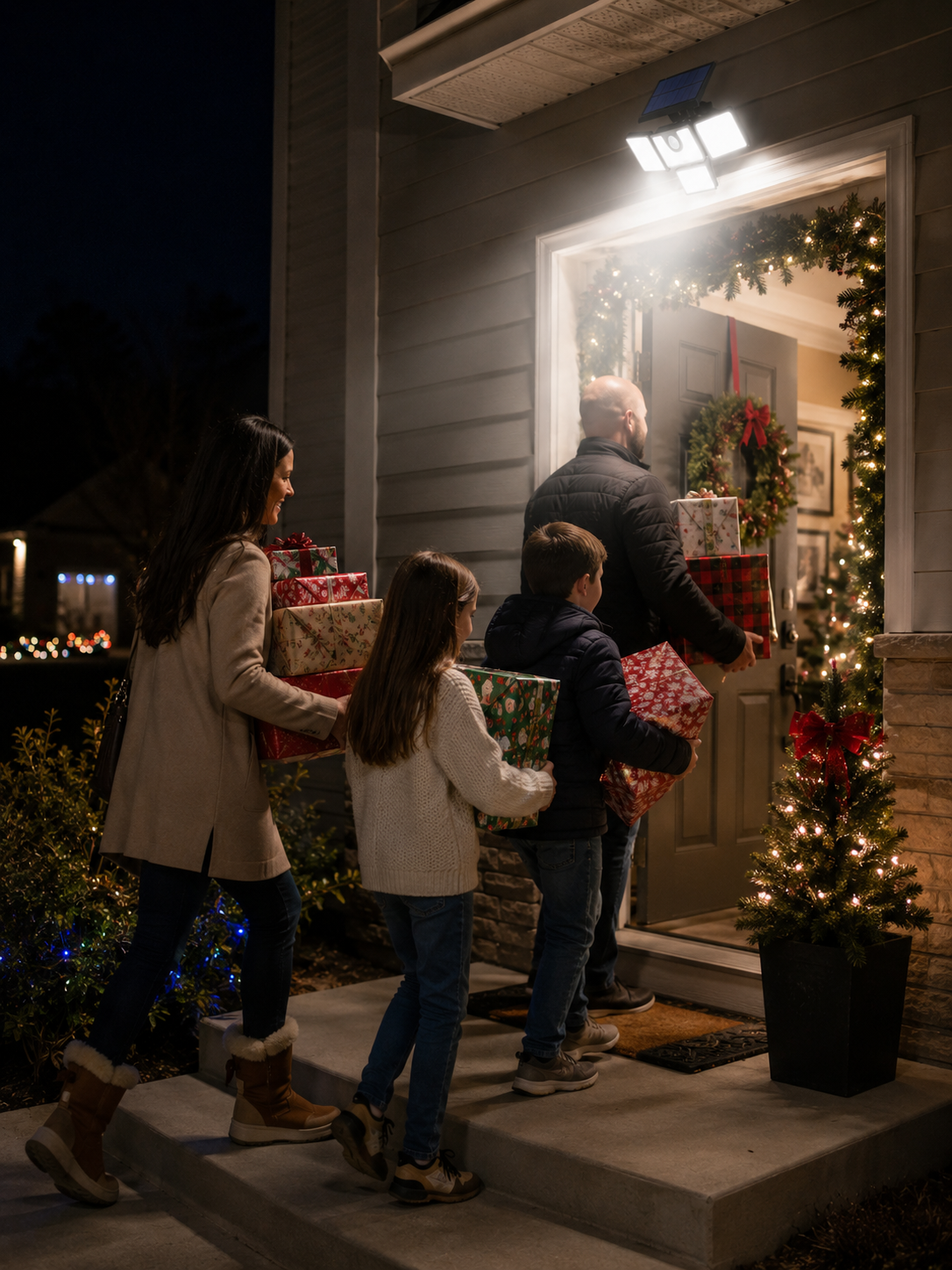 4-Head Solar Security Light