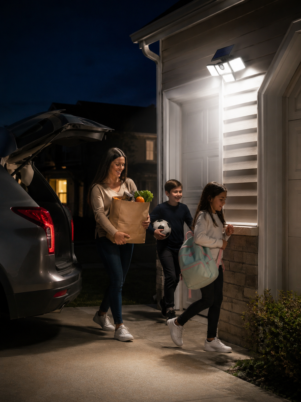 4-Head Solar Security Light