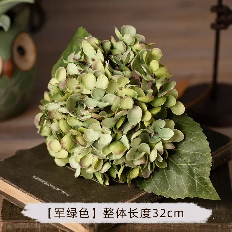 Luxury Silk Hydrangea Stem — Elegant Artificial Flower for Weddings & Home Decor