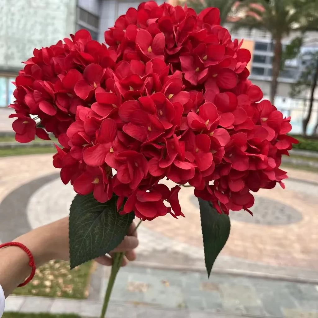 Hydrangea Bouquet Silk Artificial Flowers- 5 heads
