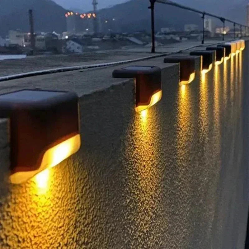 Solar LED Lights Deck Stairs- Waterproof Solar Step Lamp Patio Garden Decor