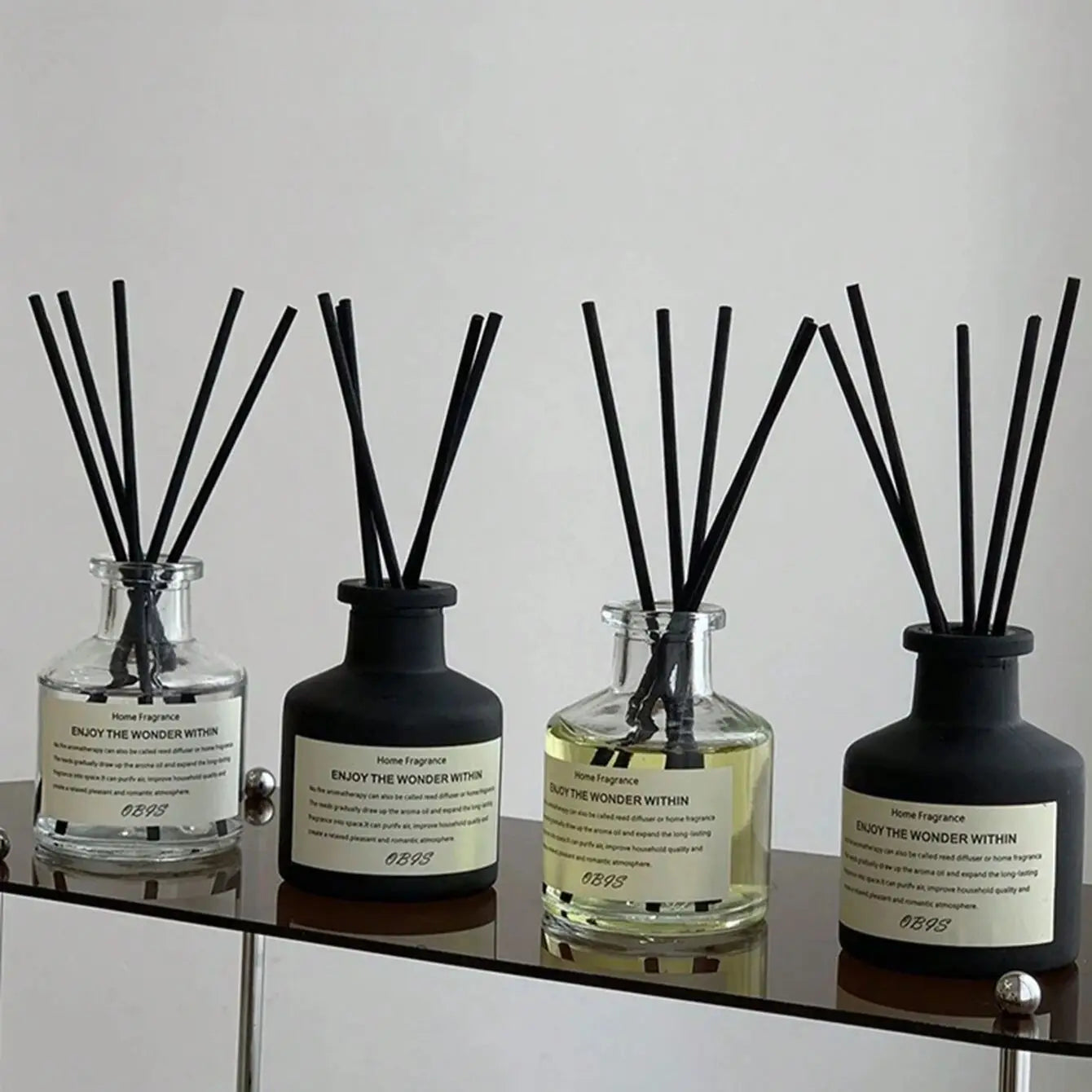 Luxury Reed Diffuser Set — 50ml Flameless Home Fragrance with Diffuser Sticks