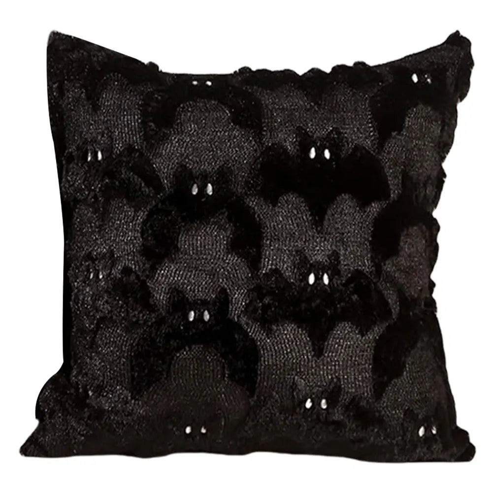 Halloween Pumpkin & Ghost Throw Pillow Cover | Plush Faux Fur