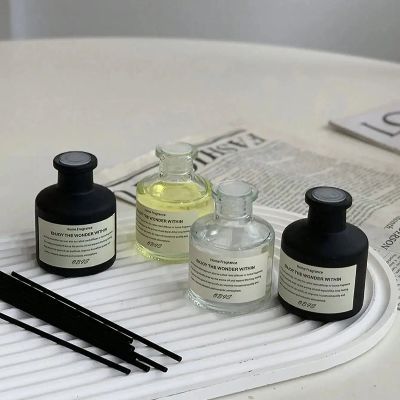 Luxury Reed Diffuser Set — 50ml Flameless Home Fragrance with Diffuser Sticks