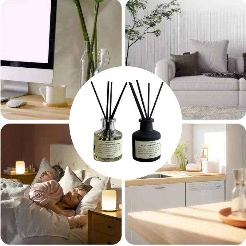 Luxury Reed Diffuser Set — 50ml Flameless Home Fragrance with Diffuser Sticks