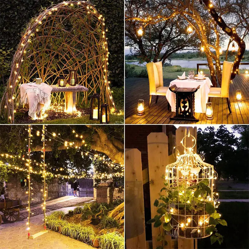 LED Solar Light Outdoor Garden Fairy String Light Led Twinkle Waterproof / for Christmas Patio Tree Party 6m/12m/23m/33m