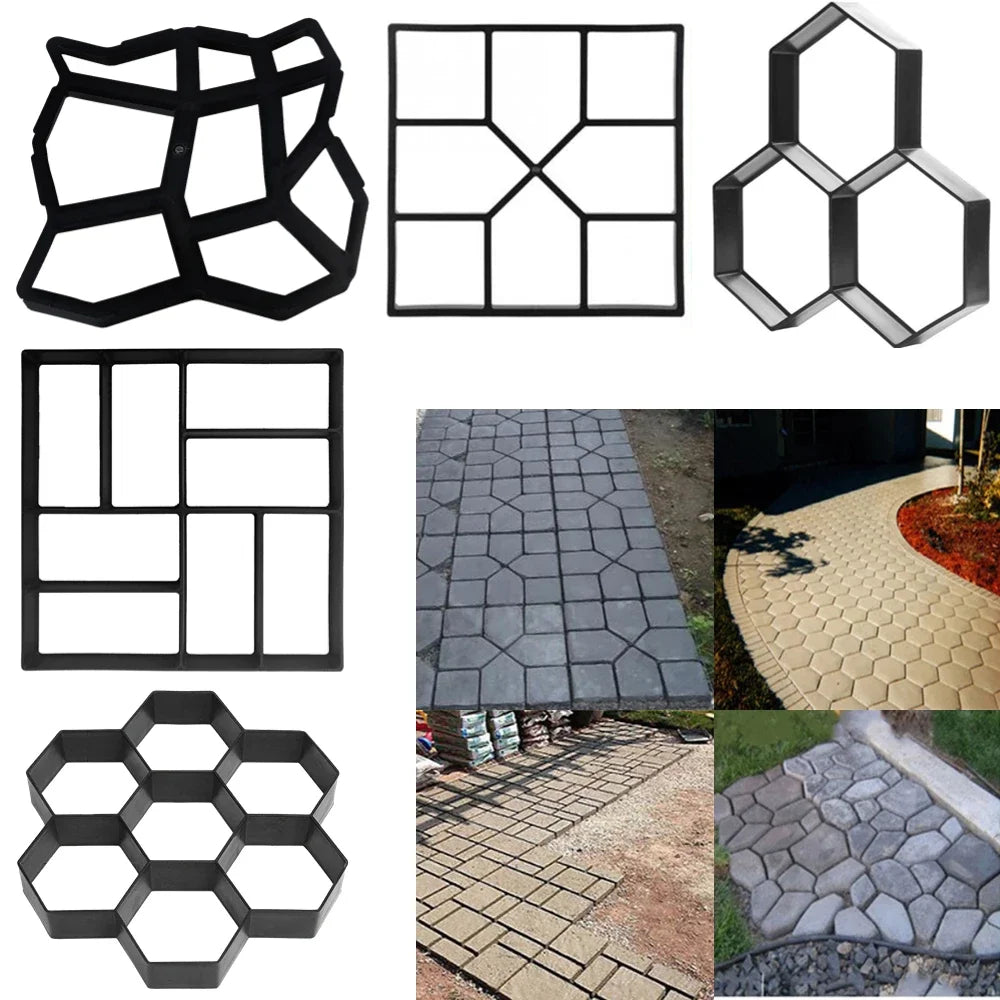 DIY Concrete Paver Mold — Garden Pathway Stone Kit