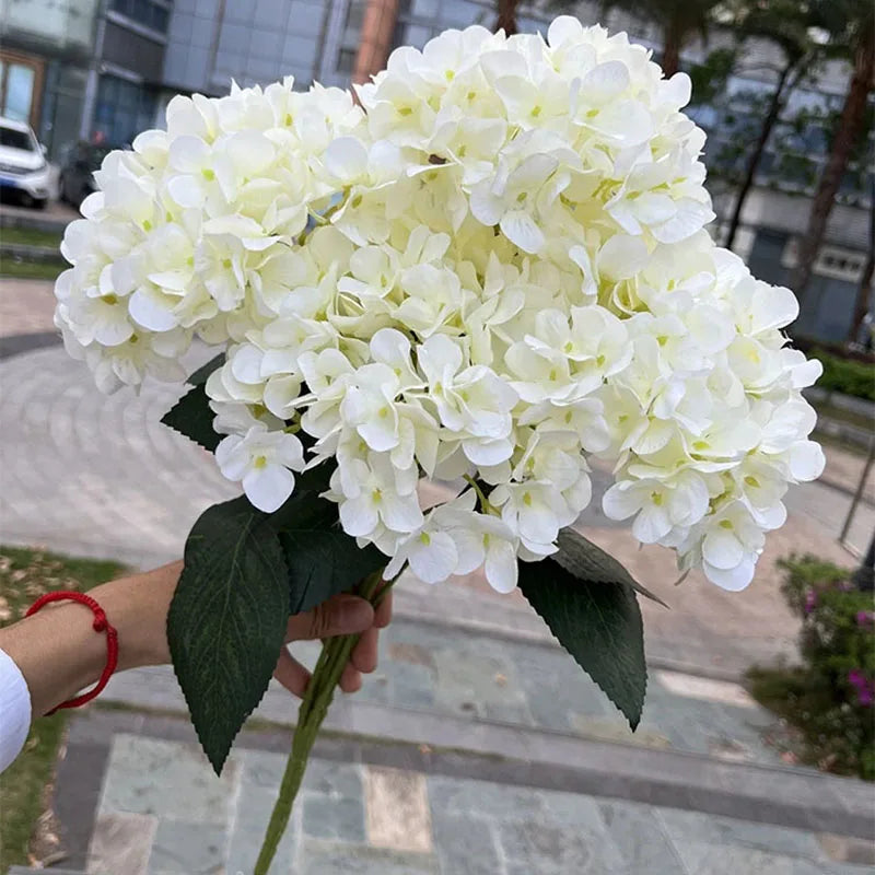 Hydrangea Bouquet Silk Artificial Flowers- 5 heads