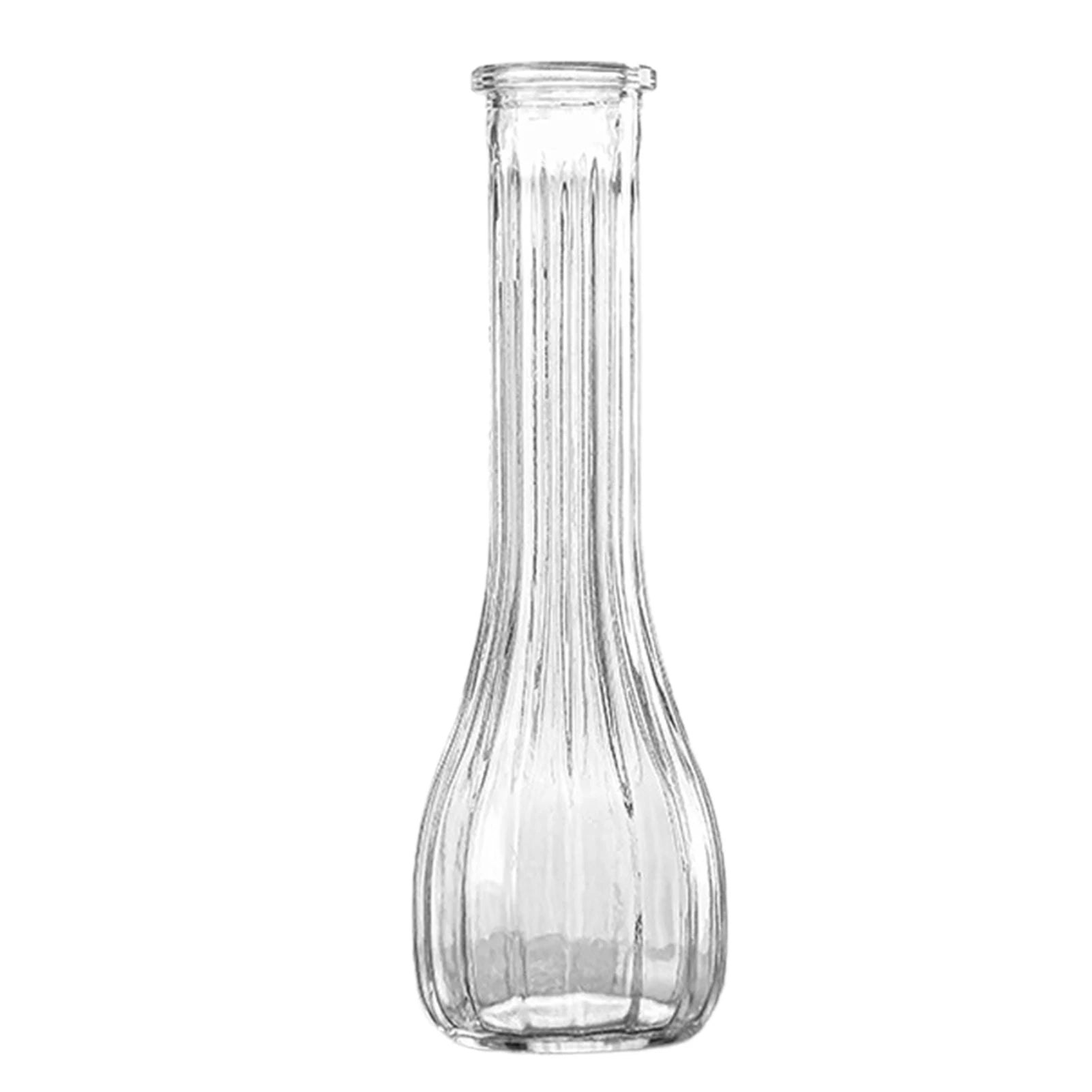 Vintage Embossed Glass Vase — Wide Mouth Hydroponic Flower & Home Decor
