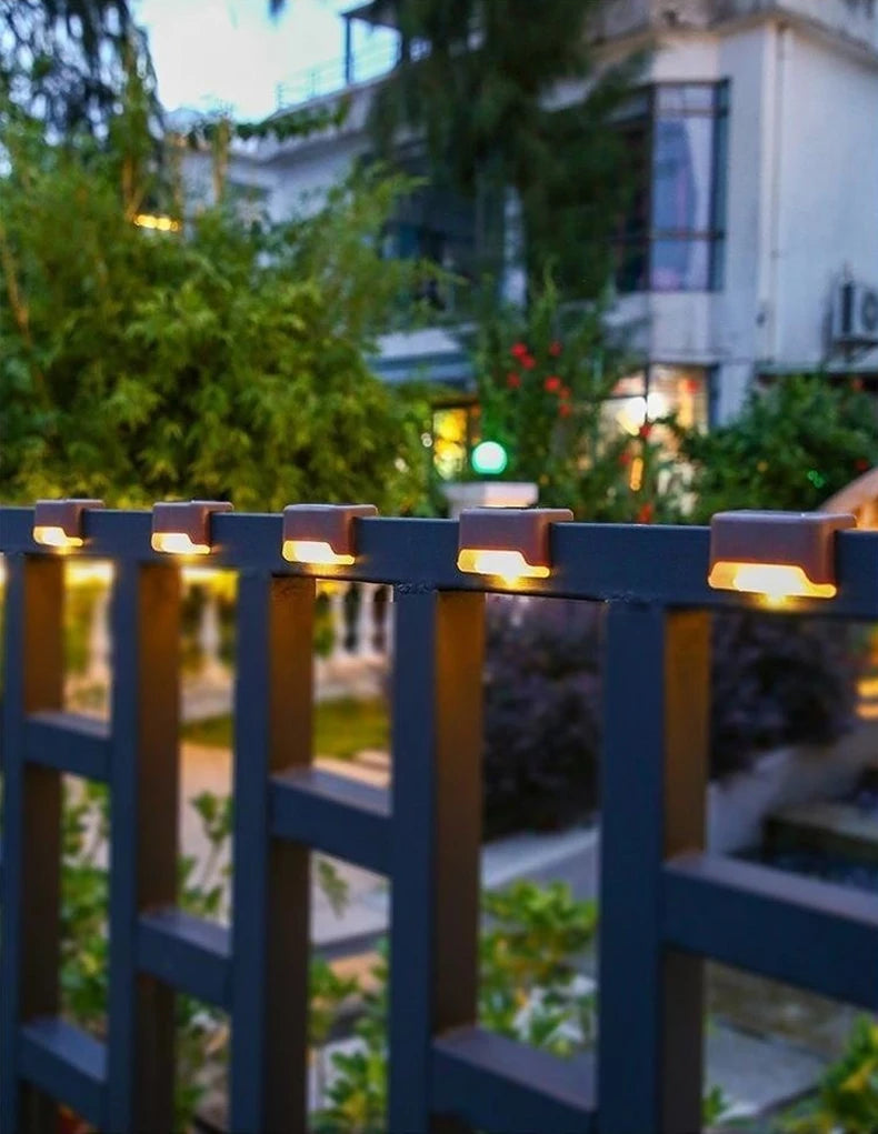 Solar LED Lights Deck Stairs- Waterproof Solar Step Lamp Patio Garden Decor
