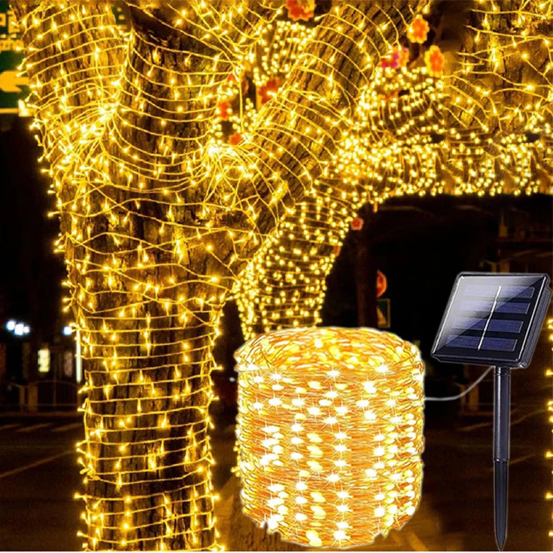 LED Solar Light Outdoor Garden Fairy String Light Led Twinkle Waterproof / for Christmas Patio Tree Party 6m/12m/23m/33m