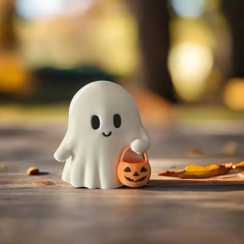 🎃 The Cutest Little Ghost You'll Ever Own — Anime Halloween Pumpkin Statue