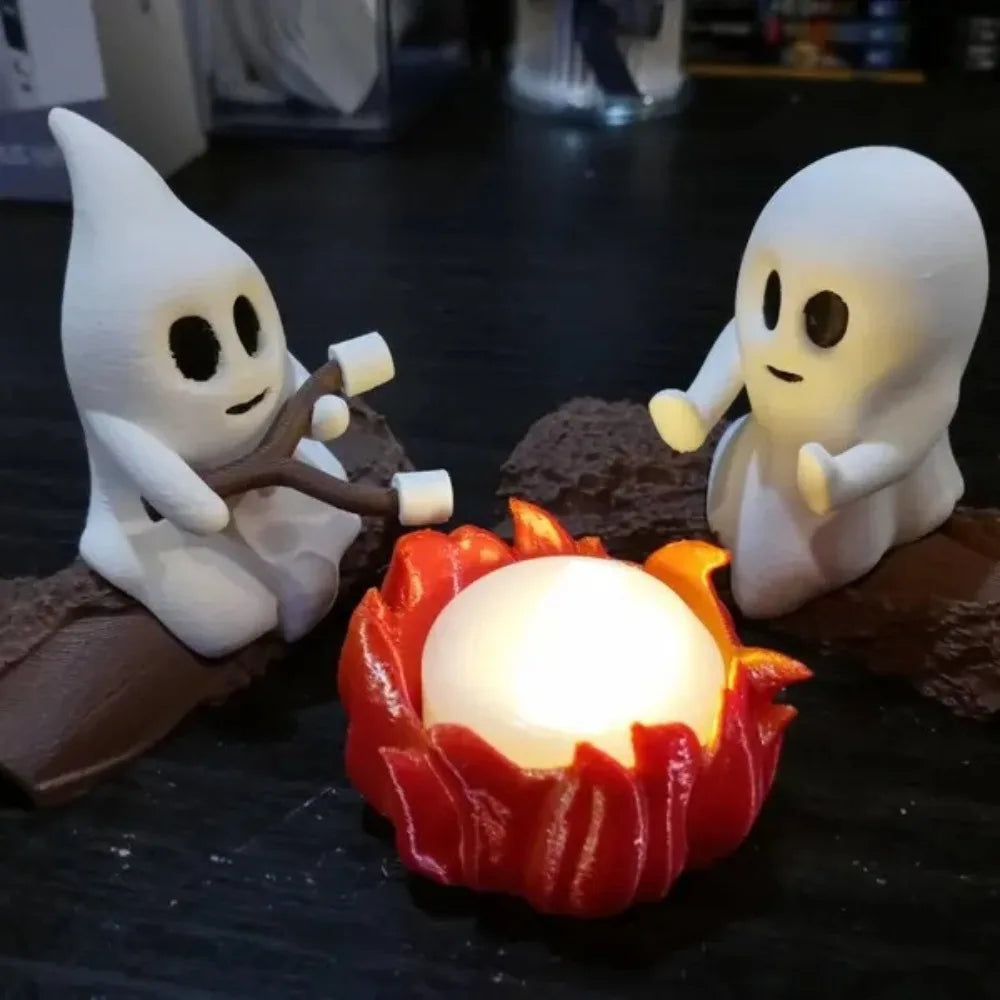 Ghost Campfire Halloween Decor Set | Spooky Outdoor & Indoor Scene