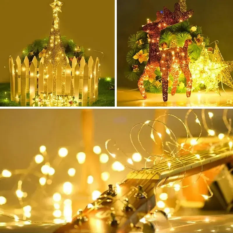LED Solar Light Outdoor Garden Fairy String Light Led Twinkle Waterproof / for Christmas Patio Tree Party 6m/12m/23m/33m