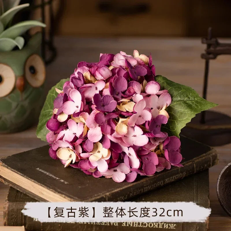 Luxury Silk Hydrangea Stem — Elegant Artificial Flower for Weddings & Home Decor