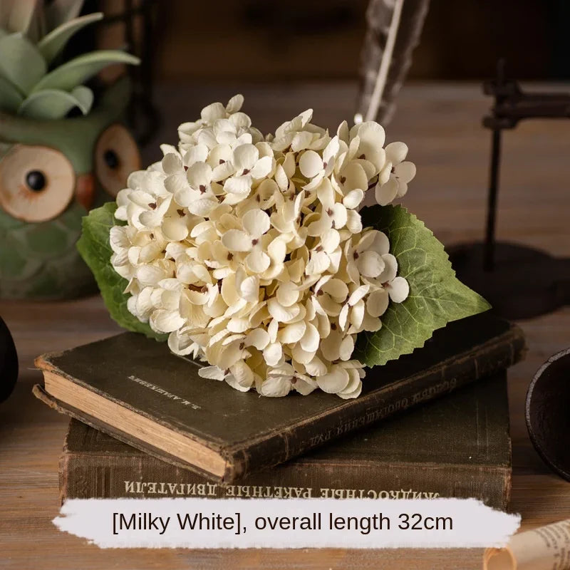 Luxury Silk Hydrangea Stem — Elegant Artificial Flower for Weddings & Home Decor