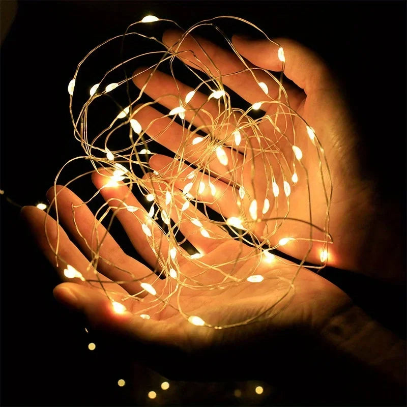 Mini Fairy Lights, 10 pack, waterproof, Copper With 3 Speed Modes for Christmas Decorations and Outdoor Use Battery Powered