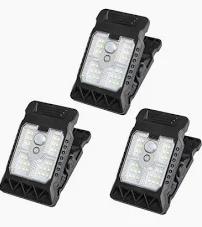 Clip-On Solar Motion Light — Waterproof LED, Charges in 8 Hours