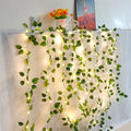 Artificial Vine Fairy String Lights — Battery Powered LED Leaf Garland