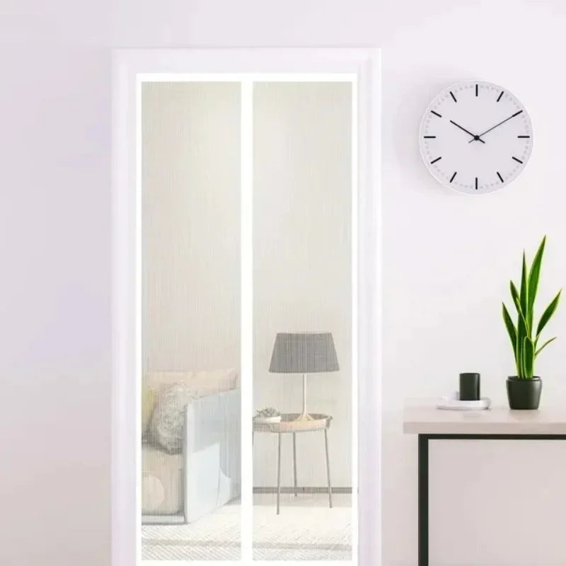 Magnetic Mesh Door Screen Curtain — Hands-Free Bug & Mosquito Protection