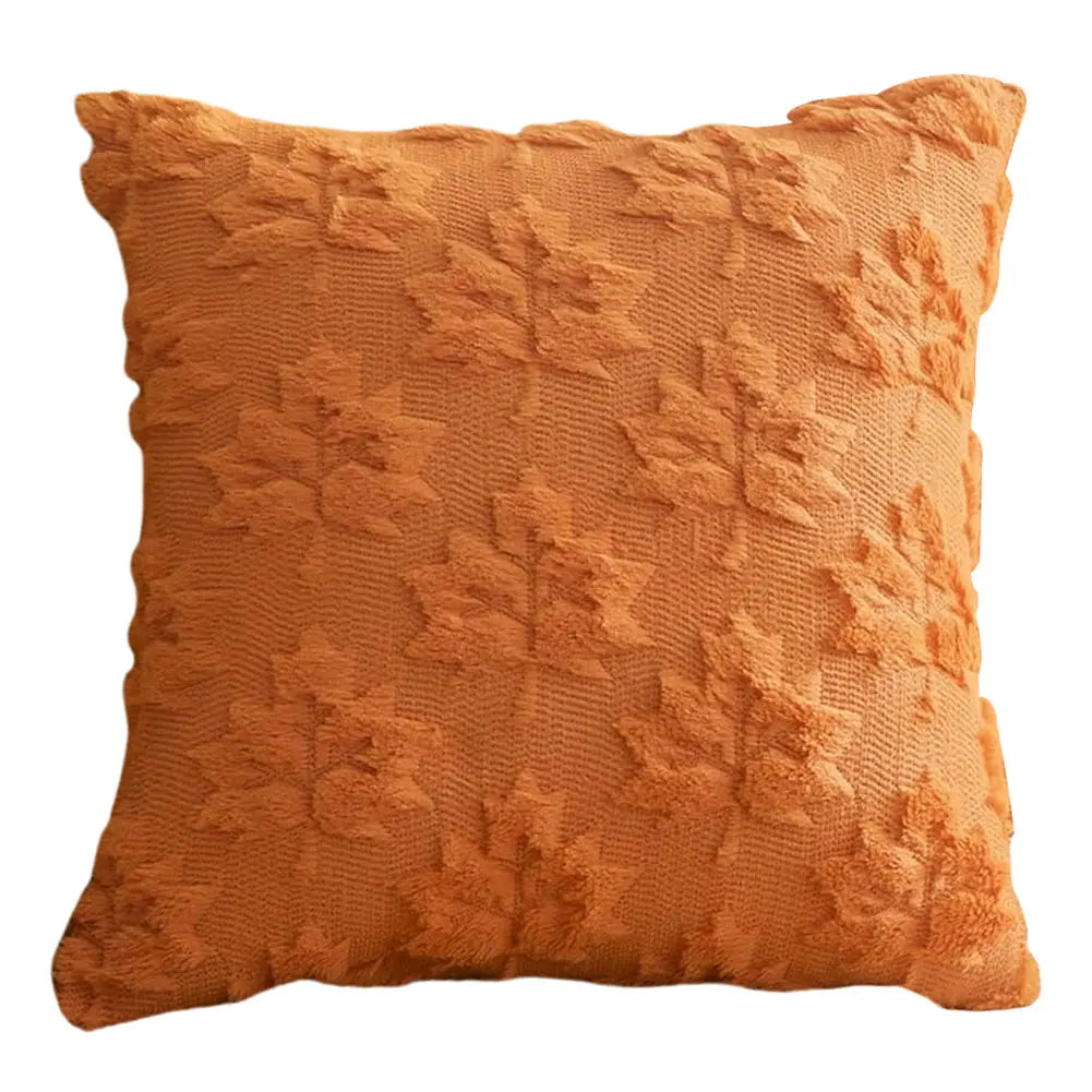 Halloween Pumpkin & Ghost Throw Pillow Cover | Plush Faux Fur
