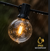 Premium Outdoor String Lights — Warm White Globe Bulbs for Patios, Pergolas & Gardens