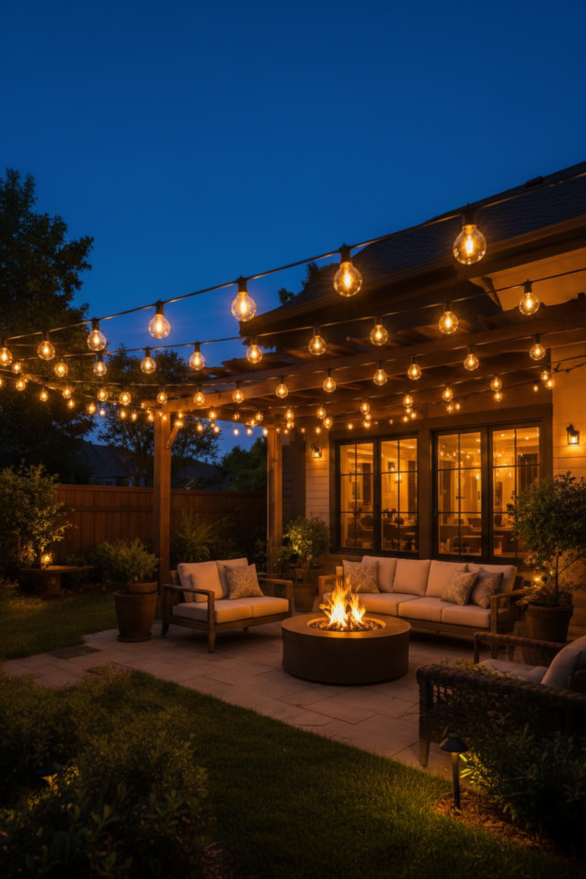 Premium Outdoor String Lights — Warm White Globe Bulbs for Patios, Pergolas & Gardens