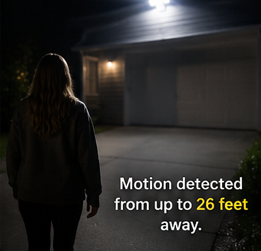 4-Head Solar Motion Sensor Light — 120 LED, IP65 Waterproof
